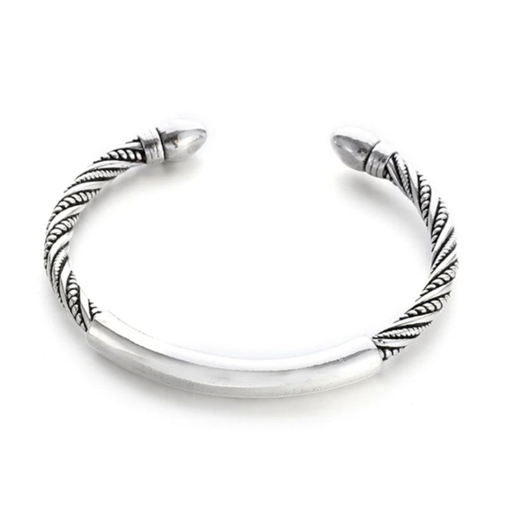 Solid Twist Bracelet | 925 Sterling Silver - Picture 1 of 13